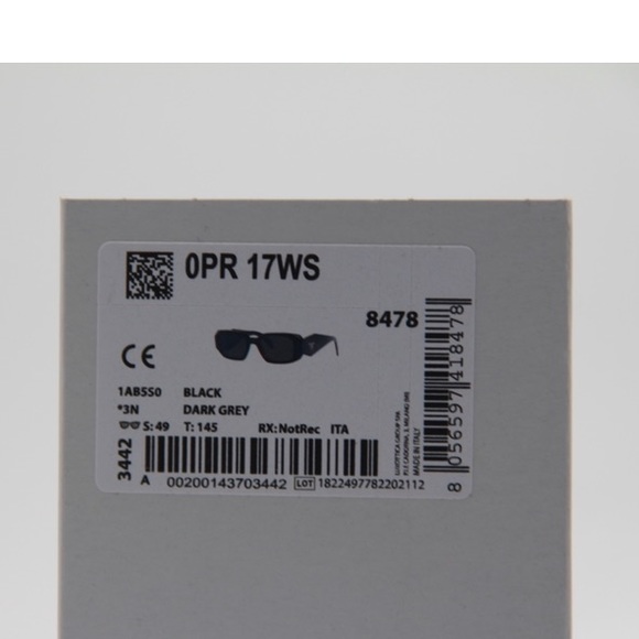 NEW PRADA PR 17WS 1AB-5S0 SUNGLASSES PRADA PR17WS BLACK PRADA PR17WS 1AB5S0 - Picture 15 of 15